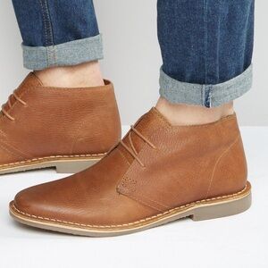 Red Tape Desert Boots In Brown Leather